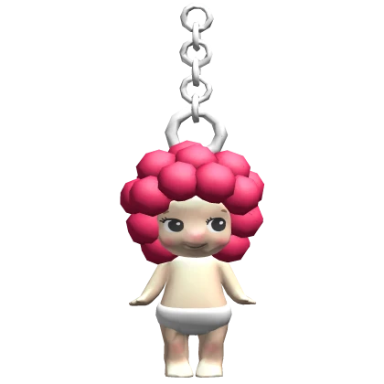 Trendy trinket angel baby keychain ☆ raspberry