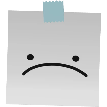 Sad Sticky Note Mask