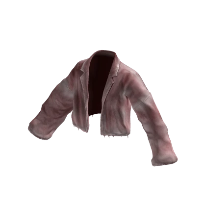 MARCHÉE - Pink Spine Distressed Denim Blazer
