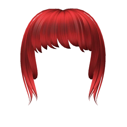 Y2k Aesthetic Messy Long Bangs in Red