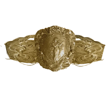 [LEFT] 1.0 Antique Bangle Angel Gold Bracelet