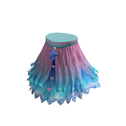 Frilly Layered Skirt Pink & Blue