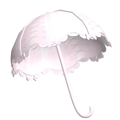 🤍 pretty coquette laced up parasol light pink