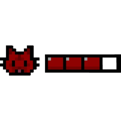 Red Cat 8-Bit Health HP Bar