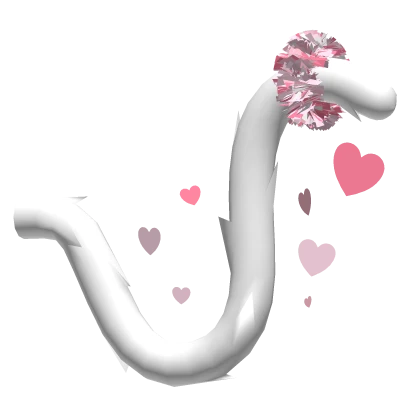 Cute Pom Pom Cat Tail (White/Pink)
