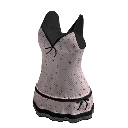 Coquette white dress with black detailing