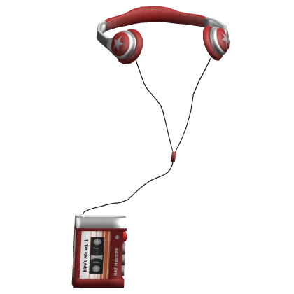 Y2K Cassette w/ Headphones Red