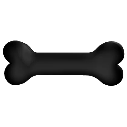 Cute black puppy dog bone