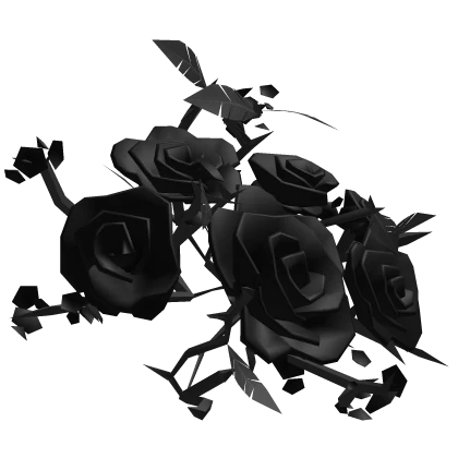 (Left) Black Rose Flower Headpiece