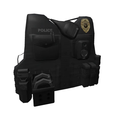 Black Police Duty Vest 
