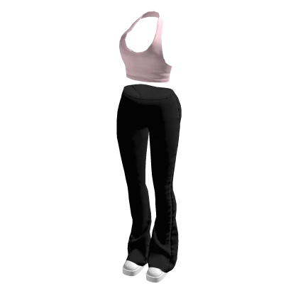 Pink Halter w/ Leggings Outfit