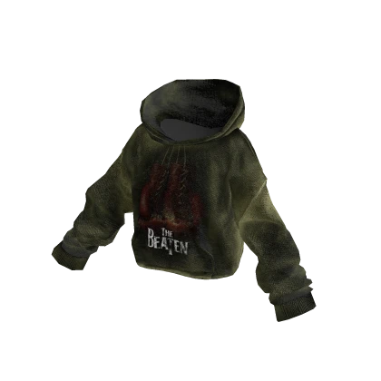 MARCHÉE - Washed Green Fan-Parody Boxy Hoodie