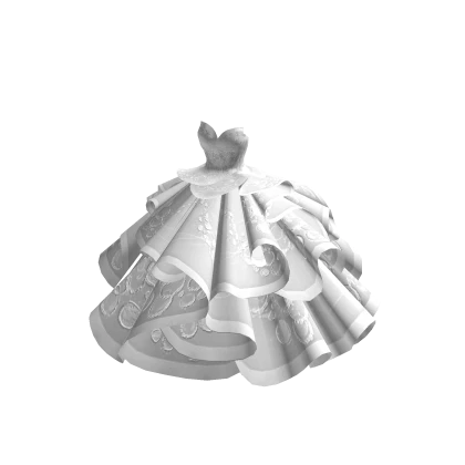 White Ruffled Ball Gown 🤍