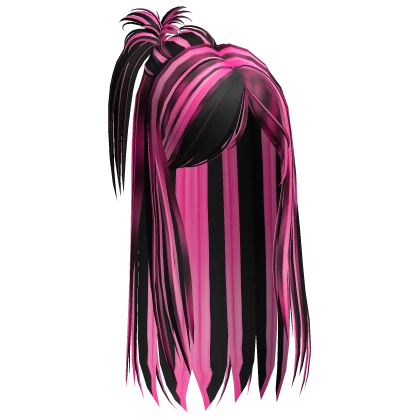 Hot Pink Gyaru Scene Spikey Ponytail