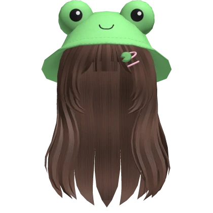 Frog Hat Long Hair 🐸