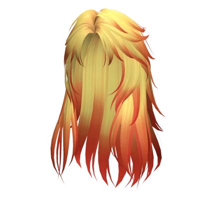 Rengoku Demon Slayer Inspired Warrior Wolfcut Hair