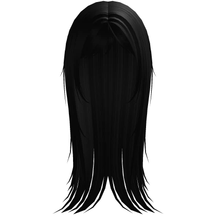 Long Emo Anime Hair in Black