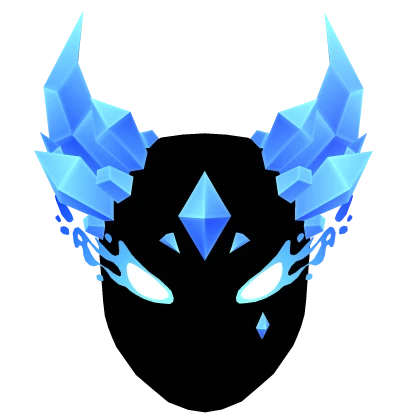 Glowing Mask Of Fire Blue