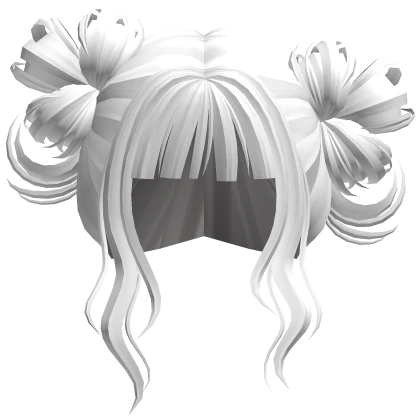 Fluffy Tilted Messy Buns (White)