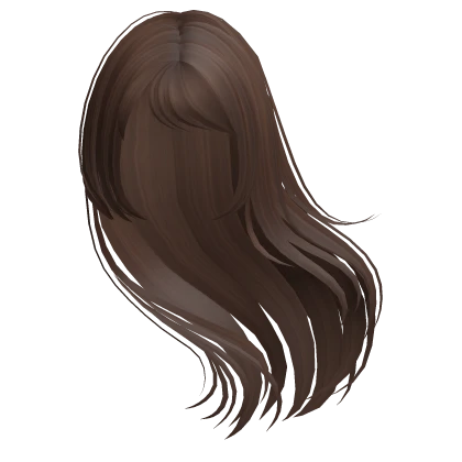 Brown Anime Long Wind Blown Hair