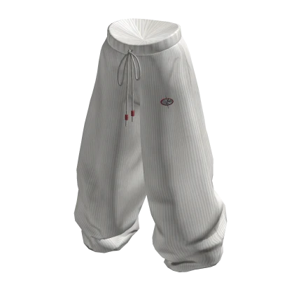 white corduroy training pants