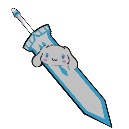 Cute Light Blue Bunny Sword [CODE: CinnaSword]