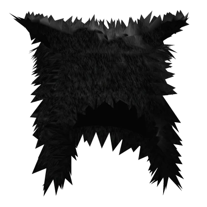Black Fluffy Fur Wolf Hood Hat
