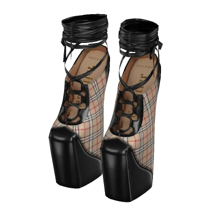 Super Elevated Laced-Up Court Heels (It-Girl Doll)