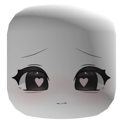 ꒰♡꒱ kawaii nervous neko chibi face mask