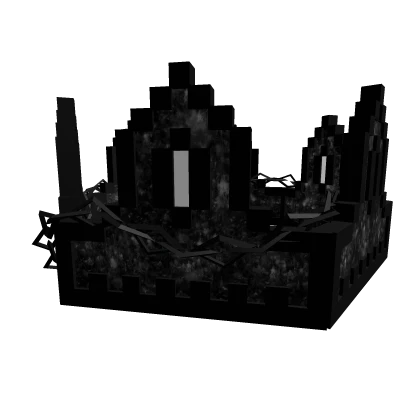 White Grunge Gothic Chained 8-Bit Crown [ADD-ON]