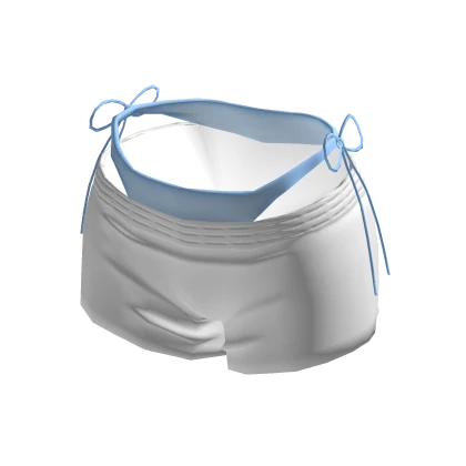 Whale Tail Summer Shorts W Blue Bikini Bottoms