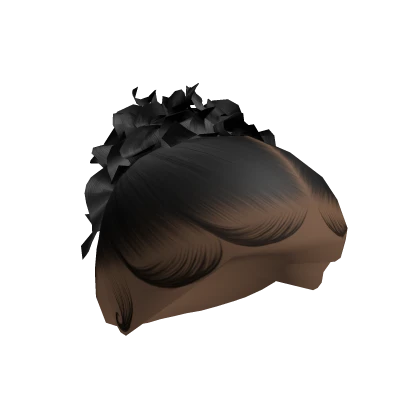 Clean Girl Middle Part Curly Bun [Black]