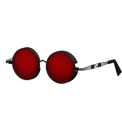 Red Emo Circle Glasses