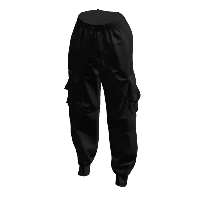 Black Techwear Cargo Pants