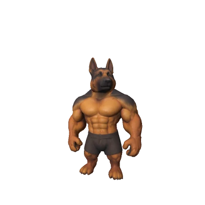 Monster Buff German Shepherd Dog 🐶