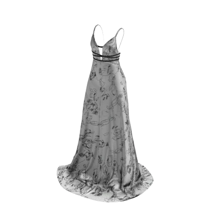 y2k ☆ iconic white floral elegrant dress