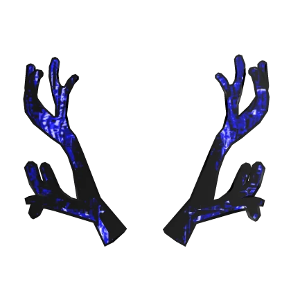 Blue Animated Glitch Antlers
