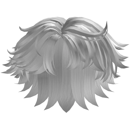 Stylish Messy Fluffy Boy Hair (White)