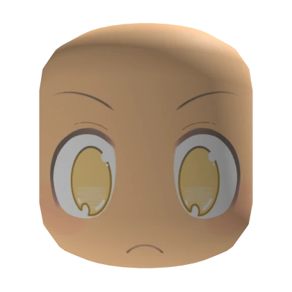 ꒰ : cutesy alert anime face mask in peach