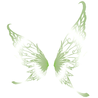 🌸✨ Green Flutter Laceglow Wings