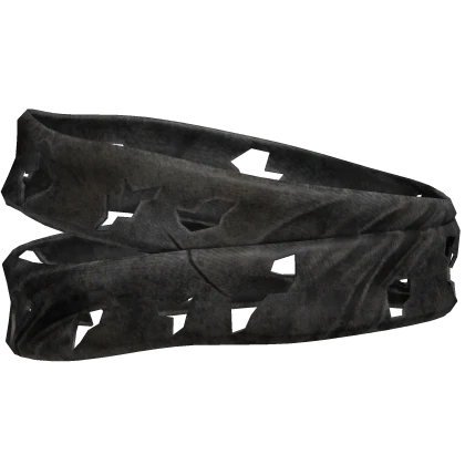 Black Dirty Grunge Face Bandage Wraps