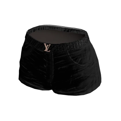 Y2K Ripped Black Denim Jean Shorts