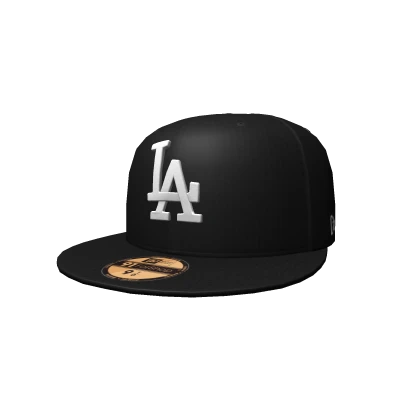 Black LA Fitted Cap