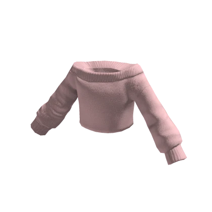 Pink Off-Shoulder Oversized Sweater