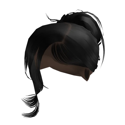 Side Bangs W/ Bun [Black]