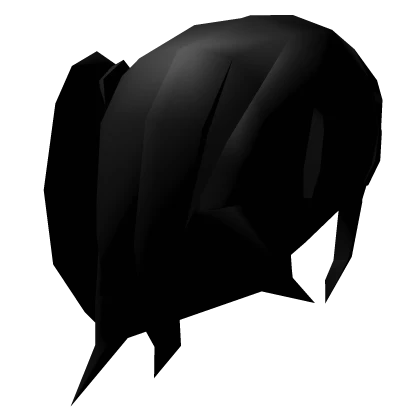Low Poly Half Up Twintails - Black