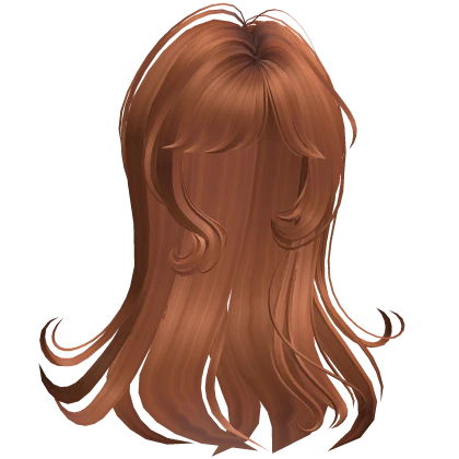 ♡ girly flowy swirly straight hair orange