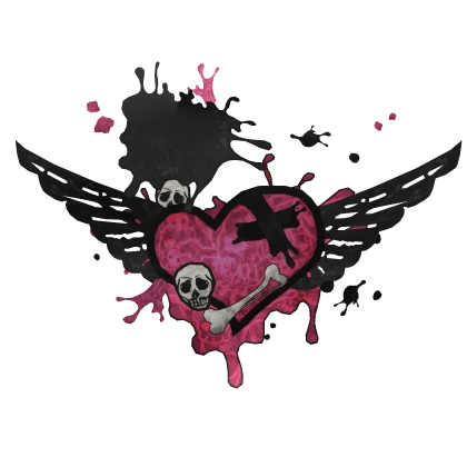 Emo Grunge Frutiger Metro Y2k Vector Wings (Pink)