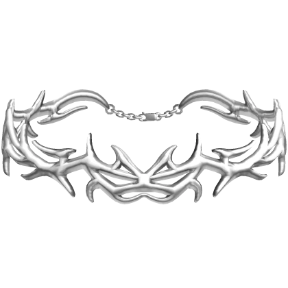 Y2K Silver Gothic Cyber Choker