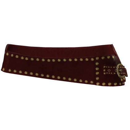 Leather Buckle Belt Red / Gold 3.0